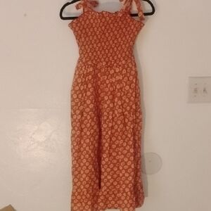 April Cornell Gweenie Red Cotton Smocked Sundress Prairie NWT XXS
